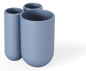 Modrý plastový téglik na zubné kefky Touch – Umbra