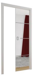 Posuvné dvere so zrkadlom EVO PLUS 2 + zárubňa dverí, 70x205, biela
