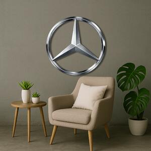 Drevený obraz s UV potlačou - Mercedes-Benz- logo