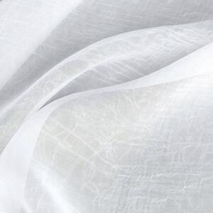 Dekorstudio Biela záclona Mramor s pokrčeným vzhľadom - vlastný rozmer Uchytenie závesu: Dekoračné krúžky čierne, Šírka záclony: 200cm