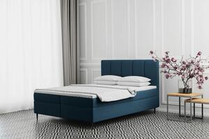 Čalúnená posteľ na vysokých nožičkách ALISSA - 160x200, modrá
