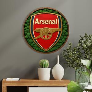 Machový drevený obraz - Arsenal THE GUNNERS