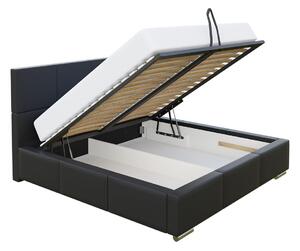 Čalúnená manželská posteľ 180x200 YSOBEL - čierna