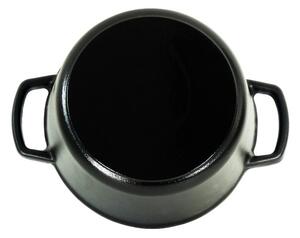 KELA Pekáč liatinový s pokrievkou Calida 24 cm čierna KL-12471