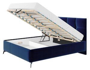 Manželská posteľ s úložným priestorom 140x200 TERCEIRA - modrá