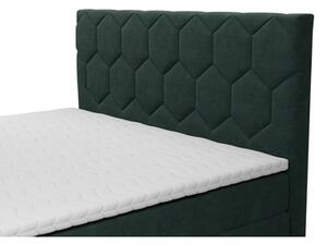 Kontinentálna posteľ s kontajnerom zelené MEGAN PU 180x200 cm