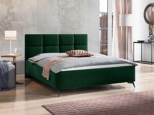 Manželská posteľ s úložným priestorom 180x200 TERCEIRA - zelená