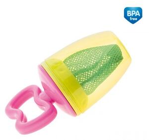 Detská kŕmiaca sieťka na ovocie, green/pink