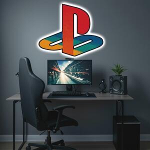 Svietiaci obraz - Playstation logo - Nočná lampa