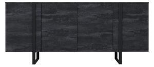 Komoda Verica 200 cm - charcoal / čierne nožičky