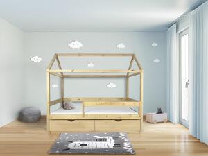 Wilsondo Domčeková posteľ Pery s úložným priestorom 90x200 - borovica