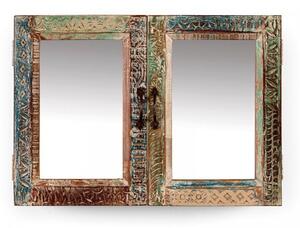 Massive home | Barevná skříňka z masivu se zrcadlem Oceania - VÝPRODEJ MH1315WX
