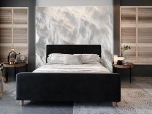 Manželská čalúnená posteľ NESSIE - 160x200, čierna