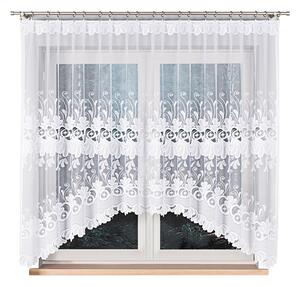 Biela žakarová záclona KASJANA 320x160 cm