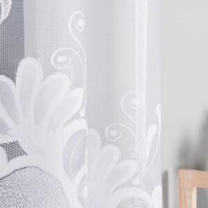 Biela žakarová záclona KASJANA 320x160 cm