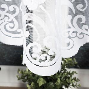 Biela žakarová záclona FUKSJA 400x160 cm