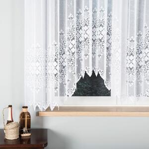 Biela žakarová záclona NADIA 400x160 cm