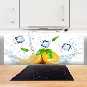 Nástenný panel  Citrón kostka ľadu kuchyňa 125x50 cm