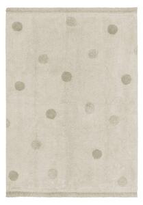 Kaki krémový prateľný ručne tkaný bavlnený detský koberec 120x160 cm Hippy Dots Olive – Lorena Canals