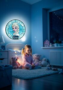 Svietiaci obraz - Sklo Elza Frozen