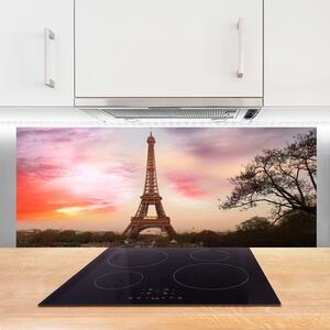 Nástenný panel  Eiffelova veža architektúra 125x50 cm