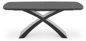 Jedálenský stôl SALVISTRU tmavosivá/čierna