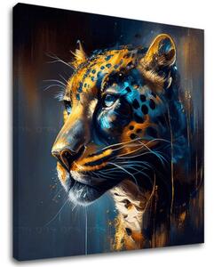 Dekoratívna maľba na plátne - PREMIUM ART - Jaguar's Grace in the Wild