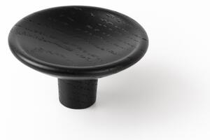 Drevená knobka Viefe DISC WOOD / čierna lakovaná / 38 mm