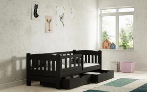 Detská posteľ drevená Alvins DP 002 - Čierny, 80x180