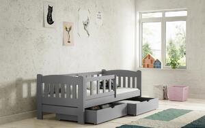 Detská posteľ drevená Alvins DP 002 - šedý, 80x180