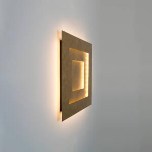 Nástenné LED svetlo Masaccio Quadrato, zlatá