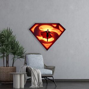Farebný HDF obraz logo Superman