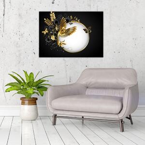 Obraz - Guľa so zlatými motívmi (70x50 cm)