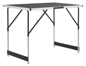 Kempingový stôl 3-dielny čierny