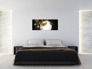 Obraz - Guľa so zlatými motívmi (120x50 cm)