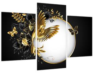 Obraz - Guľa so zlatými motívmi (90x60 cm)