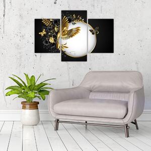 Obraz - Guľa so zlatými motívmi (90x60 cm)