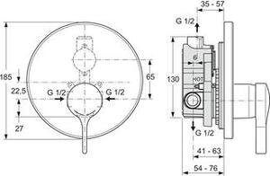 Ideal Standard Melange sprchová batéria podomietková chrómová A4273AA