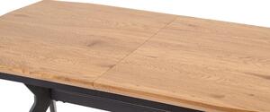 Rozkladací jedálenský stôl GUSTAVO 140-180x80-90 cm - dub zlatý / čierna