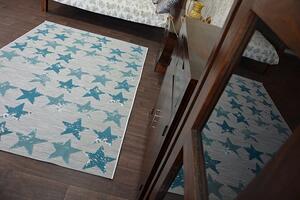 Dywany Lusczow Kusový koberec LISBOA 27219/754 hviezda tyrkysový
