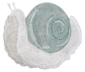 Prateľný ručne tkaný bavlnený detský koberec v mentolovo-svetlo šedej farbe 100x120 cm Snail – Lorena Canals