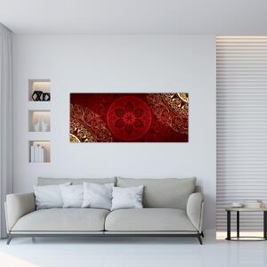 Obraz - Zlaté mandaly (120x50 cm)