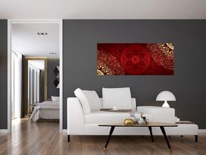Obraz - Zlaté mandaly (120x50 cm)