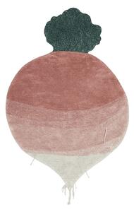 Ružový prateľný ručne tkaný bavlnený detský koberec 100x150 cm Ramona the Radish – Lorena Canals
