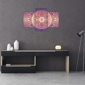 Obraz - Mandala na fialovom gradiente (90x60 cm)