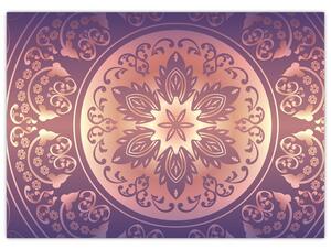 Obraz - Mandala na fialovom gradiente (70x50 cm)