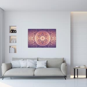 Obraz - Mandala na fialovom gradiente (90x60 cm)