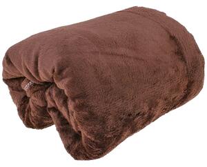 Deka 150x200cm mikroplyš JM tmavohnedá (Mäkká prikrývka z mikrovlákna, 100% polyester)