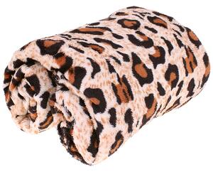 Deka 180x200cm mikroplyš JM leopard (Mikrovláknová deka mikroplyš, 100% polyester)