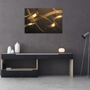 Obraz - Bronzové stuhy (90x60 cm)